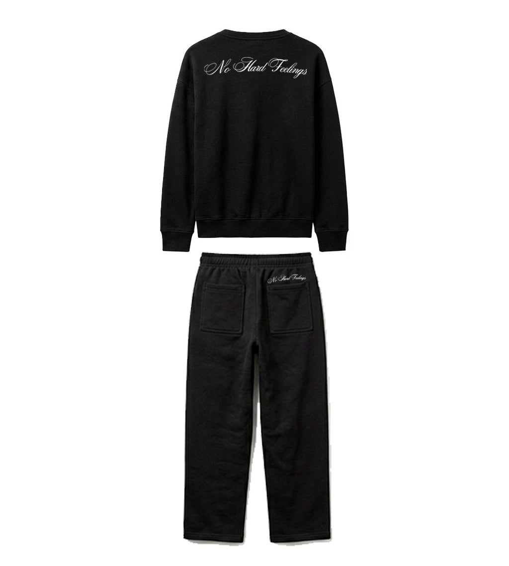 No Hard Feelings Set Black — Crewneck + Pant