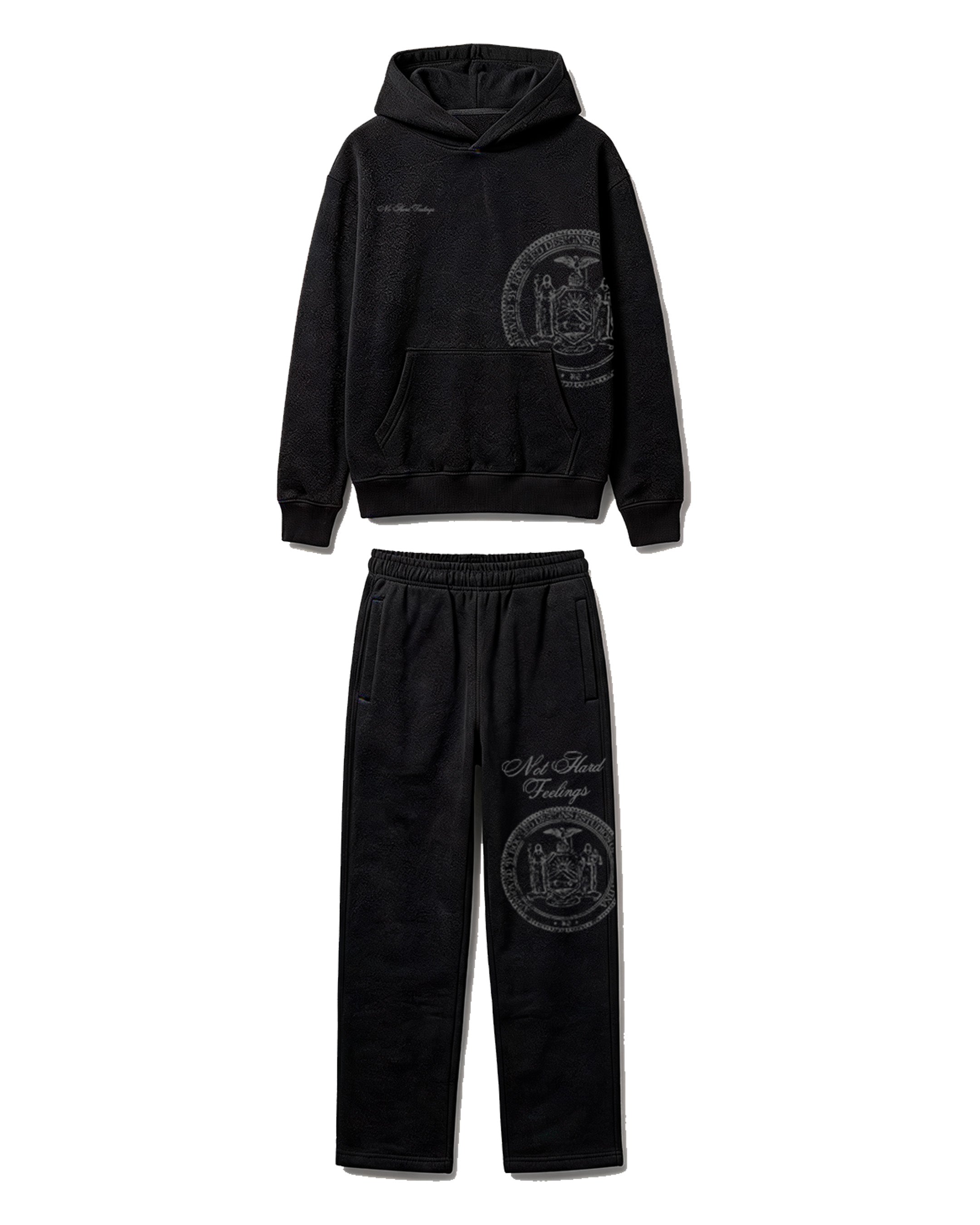 NYC Seal Set Black — Hoodie + Pant